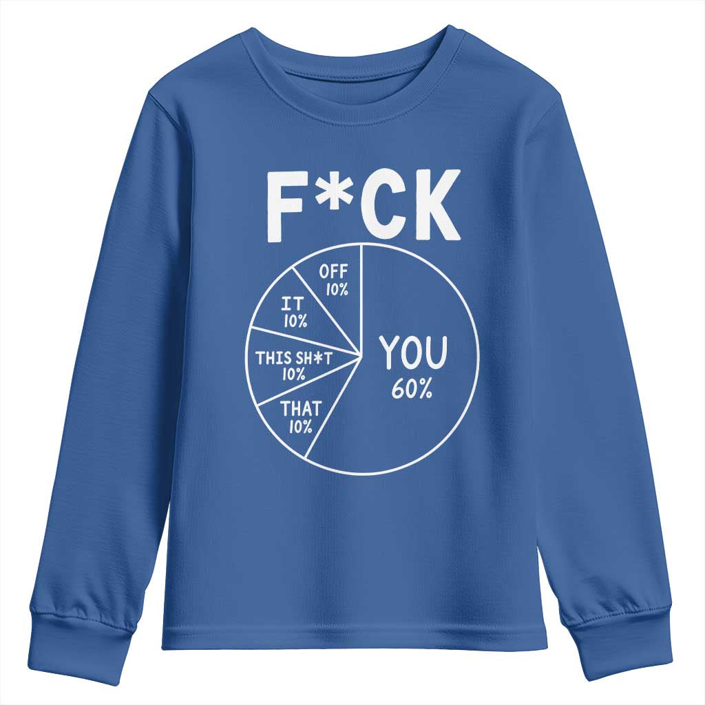 Funny Fuck Profanity Pie Chart You Off It This Shit That Youth Sweatshirt Sarcastic Anti Social Office Humor