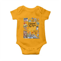 I Survived My Trip To NYC Iconic Symbols Graphic Baby Onesie Funny New York City Travel Humor Vacation Souvernir