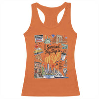 I Survived My Trip To NYC Iconic Symbols Graphic Racerback Tank Top Funny New York City Travel Humor Vacation Souvernir