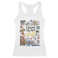 I Survived My Trip To NYC Iconic Symbols Graphic Racerback Tank Top Funny New York City Travel Humor Vacation Souvernir