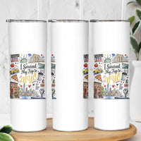 I Survived My Trip To NYC Iconic Symbols Graphic Skinny Tumbler Funny New York City Travel Humor Vacation Souvernir