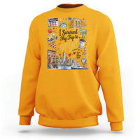 I Survived My Trip To NYC Iconic Symbols Graphic Sweatshirt Funny New York City Travel Humor Vacation Souvernir