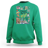 I Survived My Trip To NYC Iconic Symbols Graphic Sweatshirt Funny New York City Travel Humor Vacation Souvernir