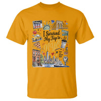 I Survived My Trip To NYC Iconic Symbols Graphic T Shirt Funny New York City Travel Humor Vacation Souvernir
