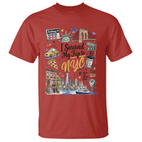 I Survived My Trip To NYC Iconic Symbols Graphic T Shirt Funny New York City Travel Humor Vacation Souvernir