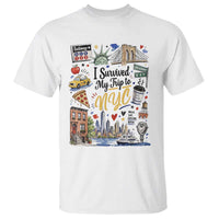 I Survived My Trip To NYC Iconic Symbols Graphic T Shirt Funny New York City Travel Humor Vacation Souvernir