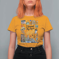 I Survived My Trip To NYC Iconic Symbols Graphic T Shirt For Women Funny New York City Travel Humor Vacation Souvernir