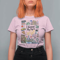 I Survived My Trip To NYC Iconic Symbols Graphic T Shirt For Women Funny New York City Travel Humor Vacation Souvernir