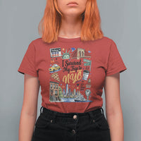 I Survived My Trip To NYC Iconic Symbols Graphic T Shirt For Women Funny New York City Travel Humor Vacation Souvernir