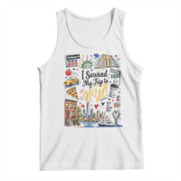 I Survived My Trip To NYC Iconic Symbols Graphic Tank Top Funny New York City Travel Humor Vacation Souvernir
