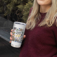 I Survived My Trip To NYC Iconic Symbols Graphic Tumbler Cup Funny New York City Travel Humor Vacation Souvernir