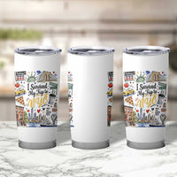I Survived My Trip To NYC Iconic Symbols Graphic Tumbler Cup Funny New York City Travel Humor Vacation Souvernir