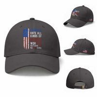 Liberals Hate All Kinds Of Kings American Flag Baseball Cap Working Fact Checking Making Sense Patriotic Sarcasm