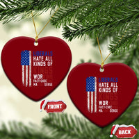 Liberals Hate All Kinds Of Kings American Flag Ceramic Ornament Working Fact Checking Making Sense Patriotic Sarcasm