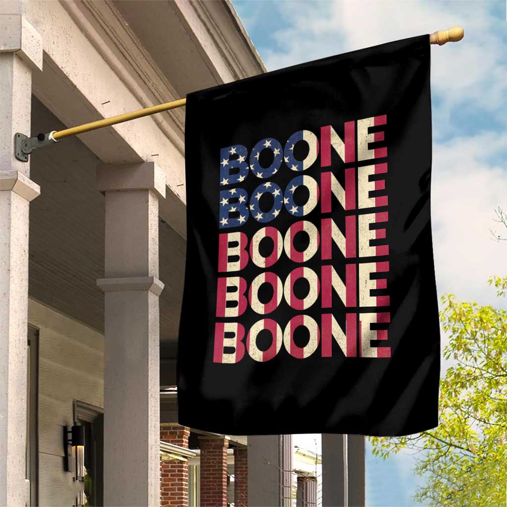 Boone Name Lover American Flag USA Stars Stripes Garden Flag