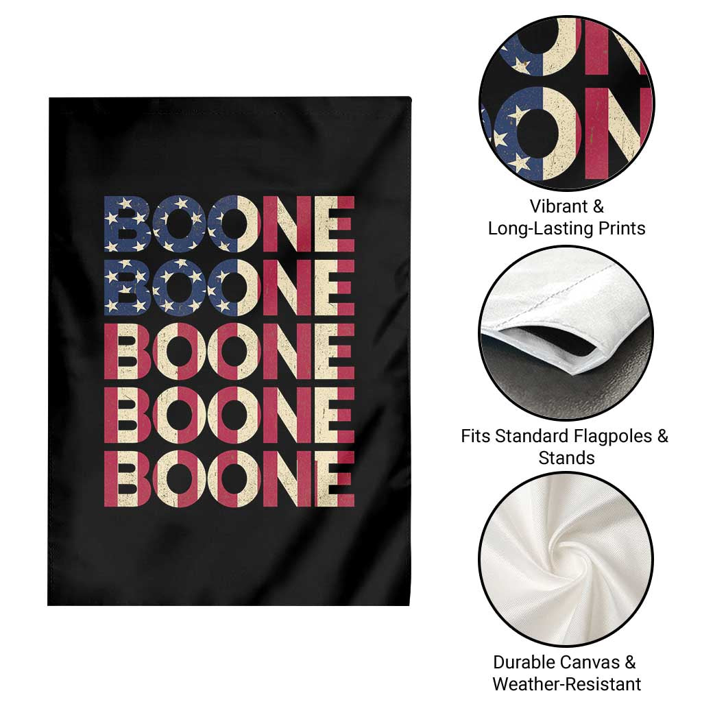 Boone Name Lover American Flag USA Stars Stripes Garden Flag