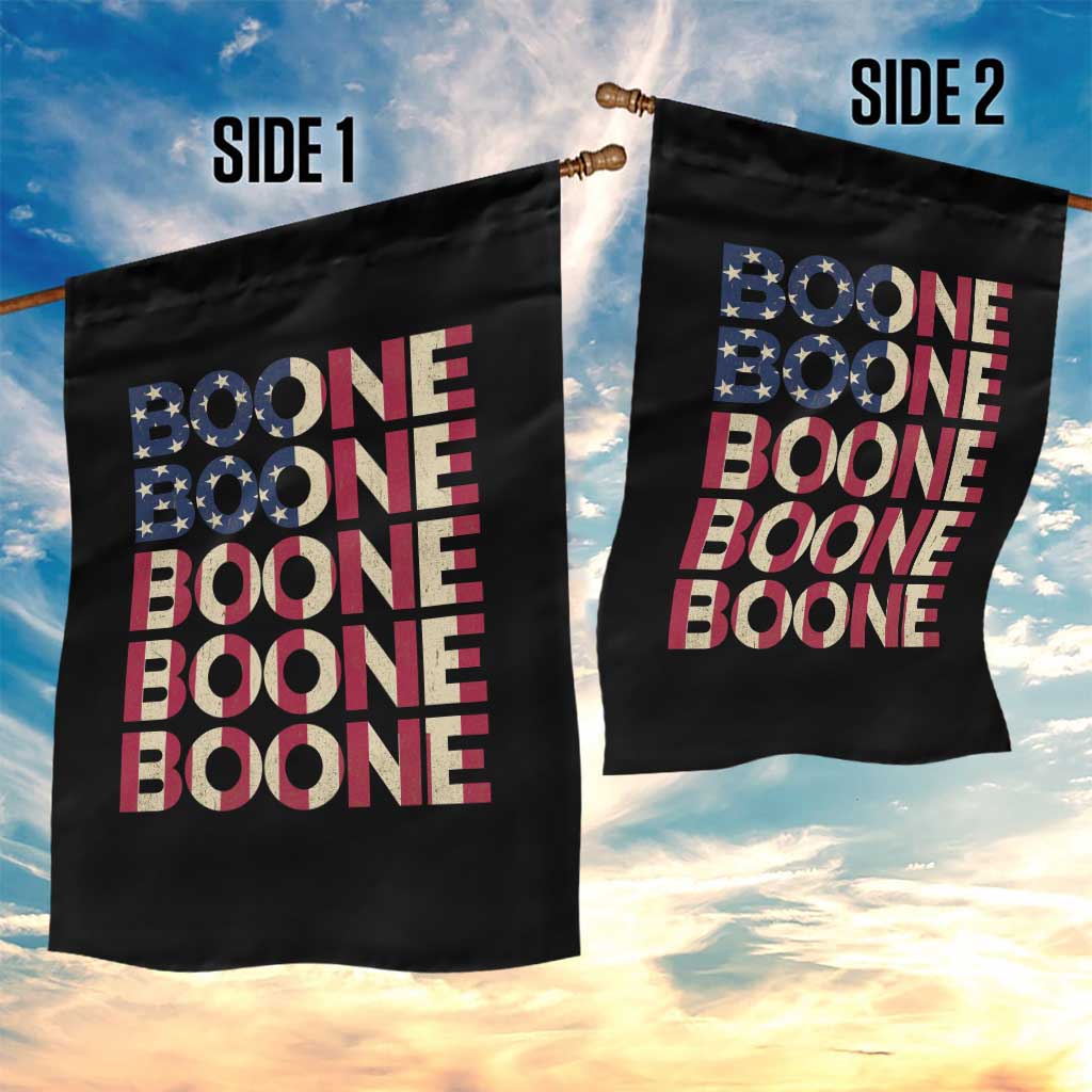 Boone Name Lover American Flag USA Stars Stripes Garden Flag