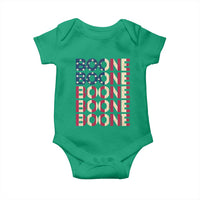 Boone Name Lover American Flag USA Stars Stripes Baby Onesie