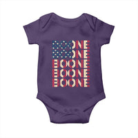 Boone Name Lover American Flag USA Stars Stripes Baby Onesie