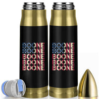 Boone Name Lover American Flag USA Stars Stripes Bullet Tumbler