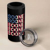 Boone Name Lover American Flag USA Stars Stripes 4 in 1 Can Cooler Tumbler