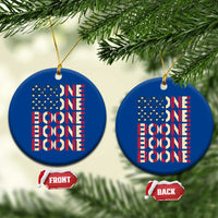 Boone Name Lover American Flag USA Stars Stripes Ceramic Ornament
