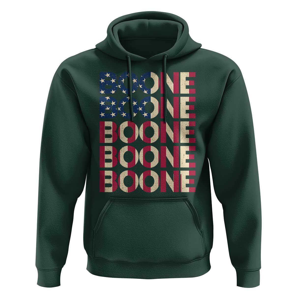 Boone Name Lover American Flag USA Stars Stripes Hoodie
