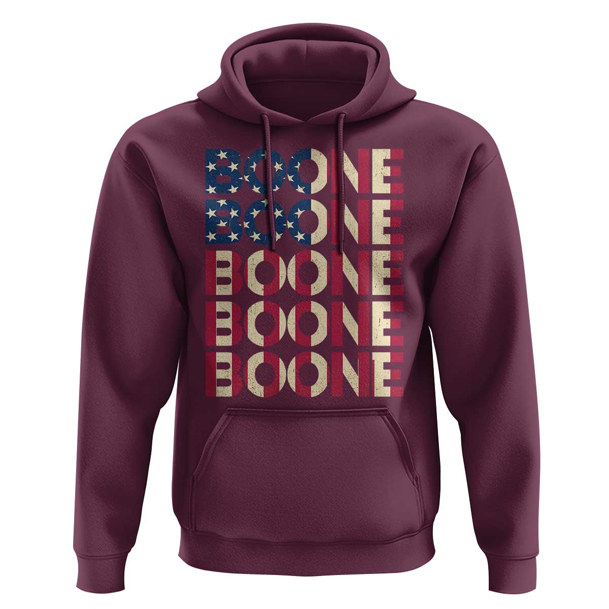 Boone Name Lover American Flag USA Stars Stripes Hoodie