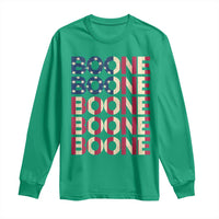 Boone Name Lover American Flag USA Stars Stripes Long Sleeve Shirt