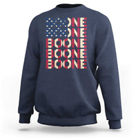 Boone Name Lover American Flag USA Stars Stripes Sweatshirt