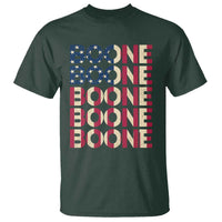 Boone Name Lover American Flag USA Stars Stripes T Shirt