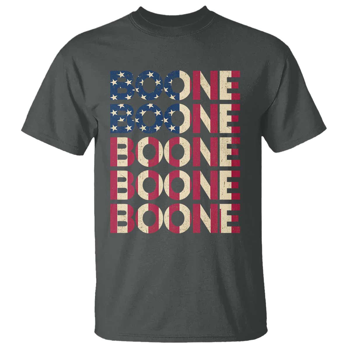 Boone Name Lover American Flag USA Stars Stripes T Shirt