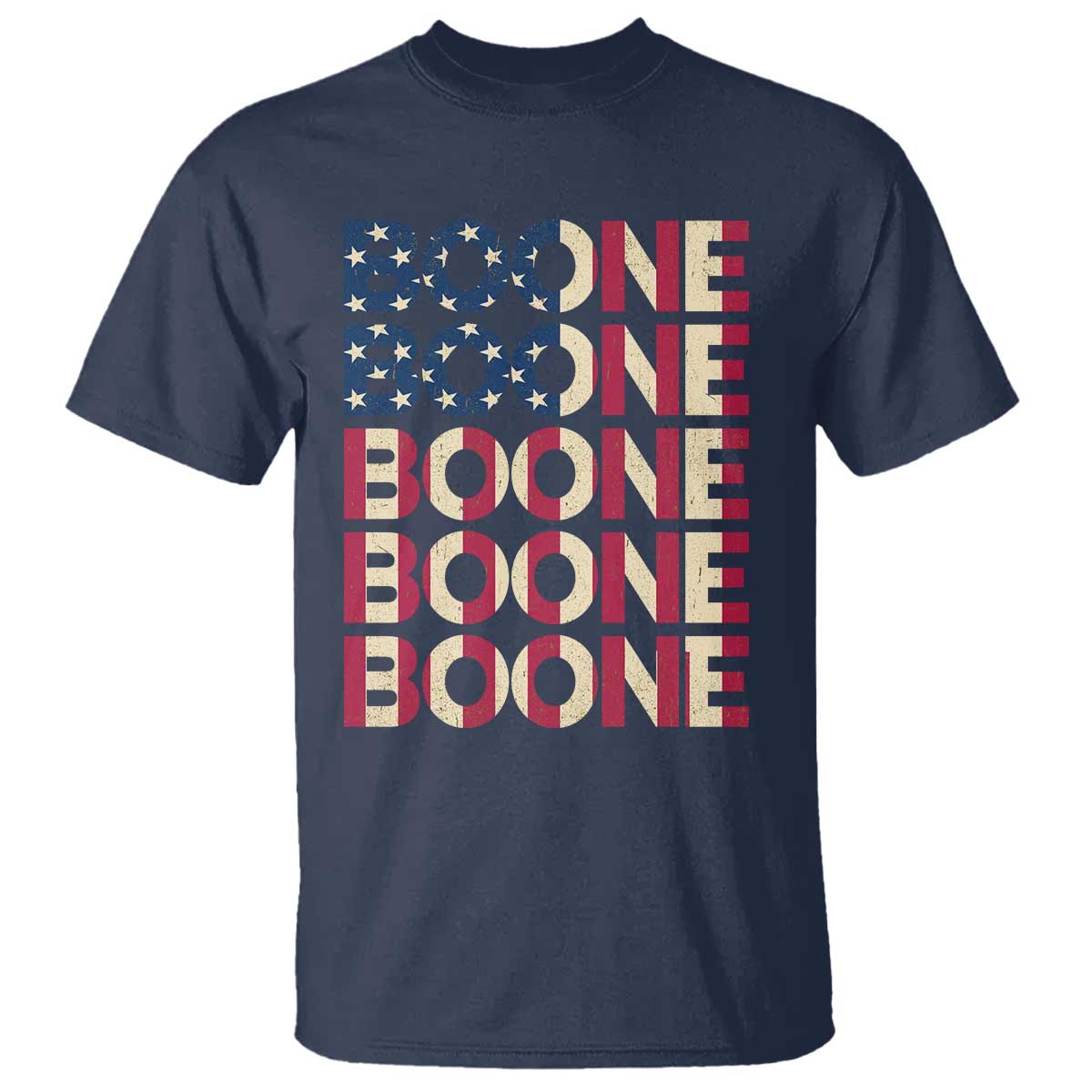 Boone Name Lover American Flag USA Stars Stripes T Shirt