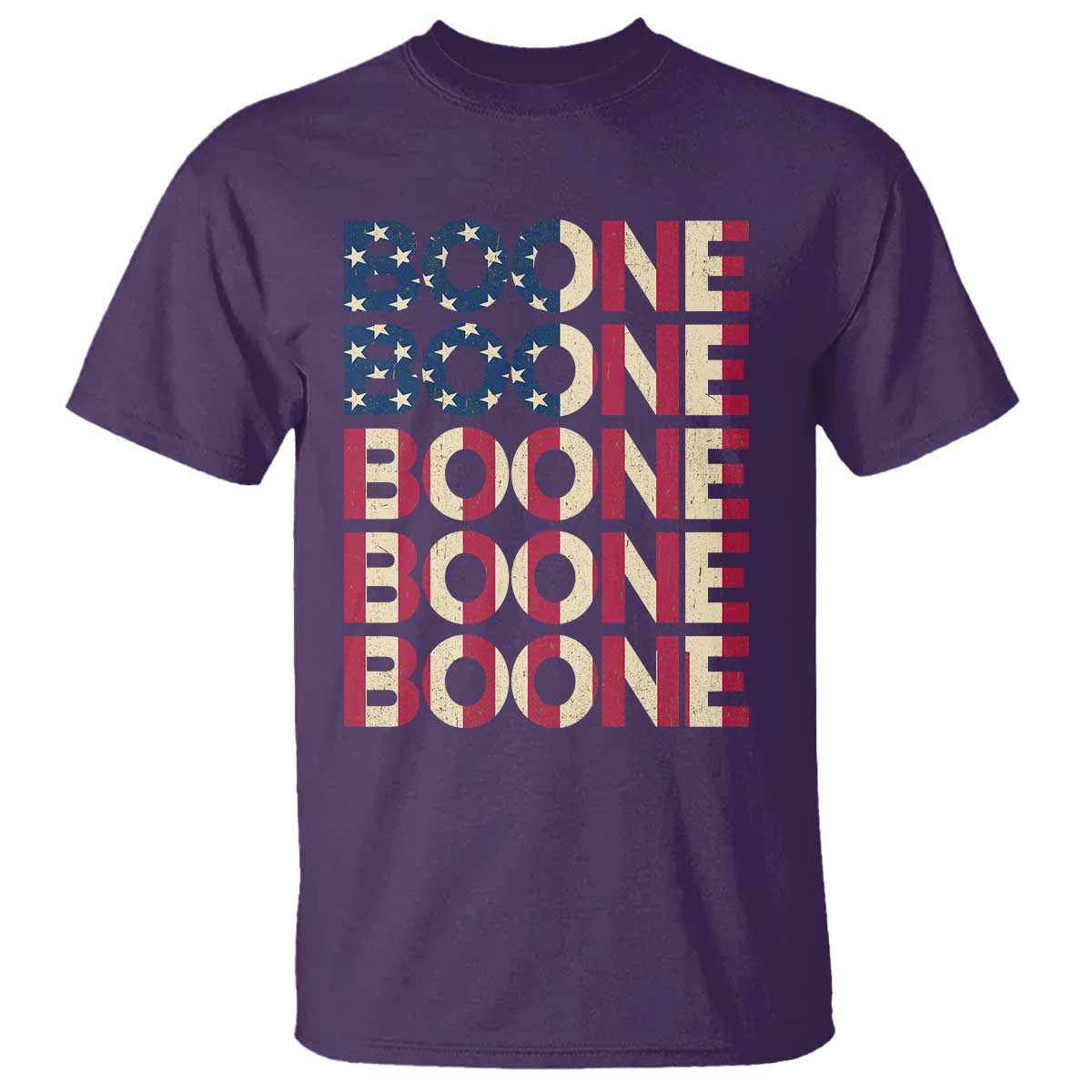 Boone Name Lover American Flag USA Stars Stripes T Shirt