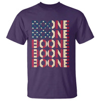 Boone Name Lover American Flag USA Stars Stripes T Shirt