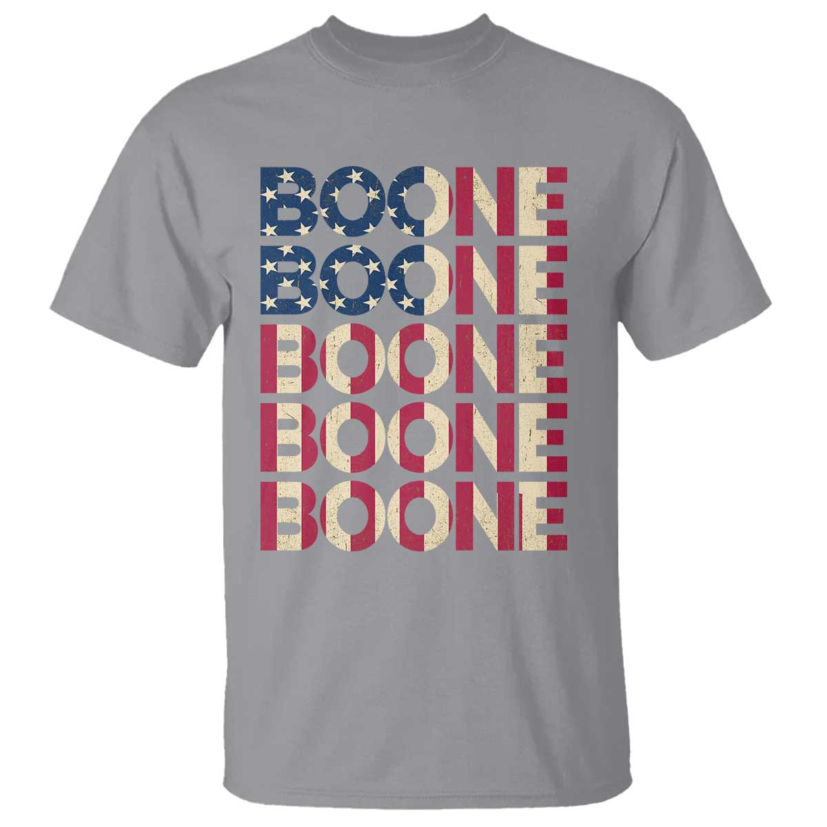 Boone Name Lover American Flag USA Stars Stripes T Shirt