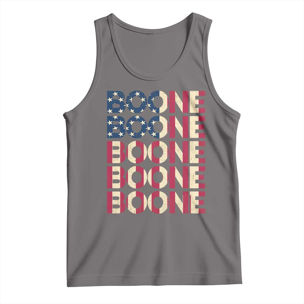 Boone Name Lover American Flag USA Stars Stripes Tank Top