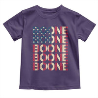 Boone Name Lover American Flag USA Stars Stripes Toddler T Shirt