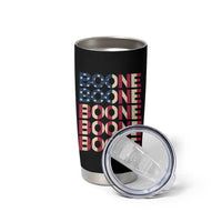 Boone Name Lover American Flag USA Stars Stripes Tumbler Cup