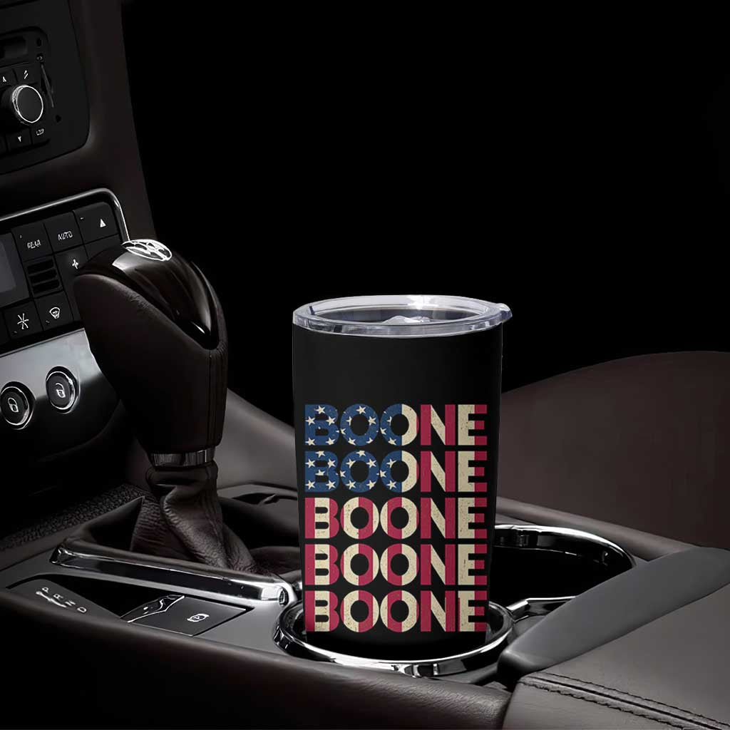 Boone Name Lover American Flag USA Stars Stripes Tumbler Cup