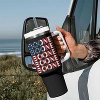 Boone Name Lover American Flag USA Stars Stripes Tumbler With Handle