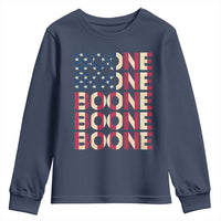 Boone Name Lover American Flag USA Stars Stripes Youth Sweatshirt