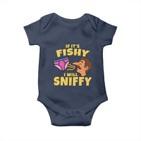 Funny Adult Humor Underwear Sniff Graphic Baby Onesie If It is Fishy I Will Sniffy Innuendo Absurdist Meme
