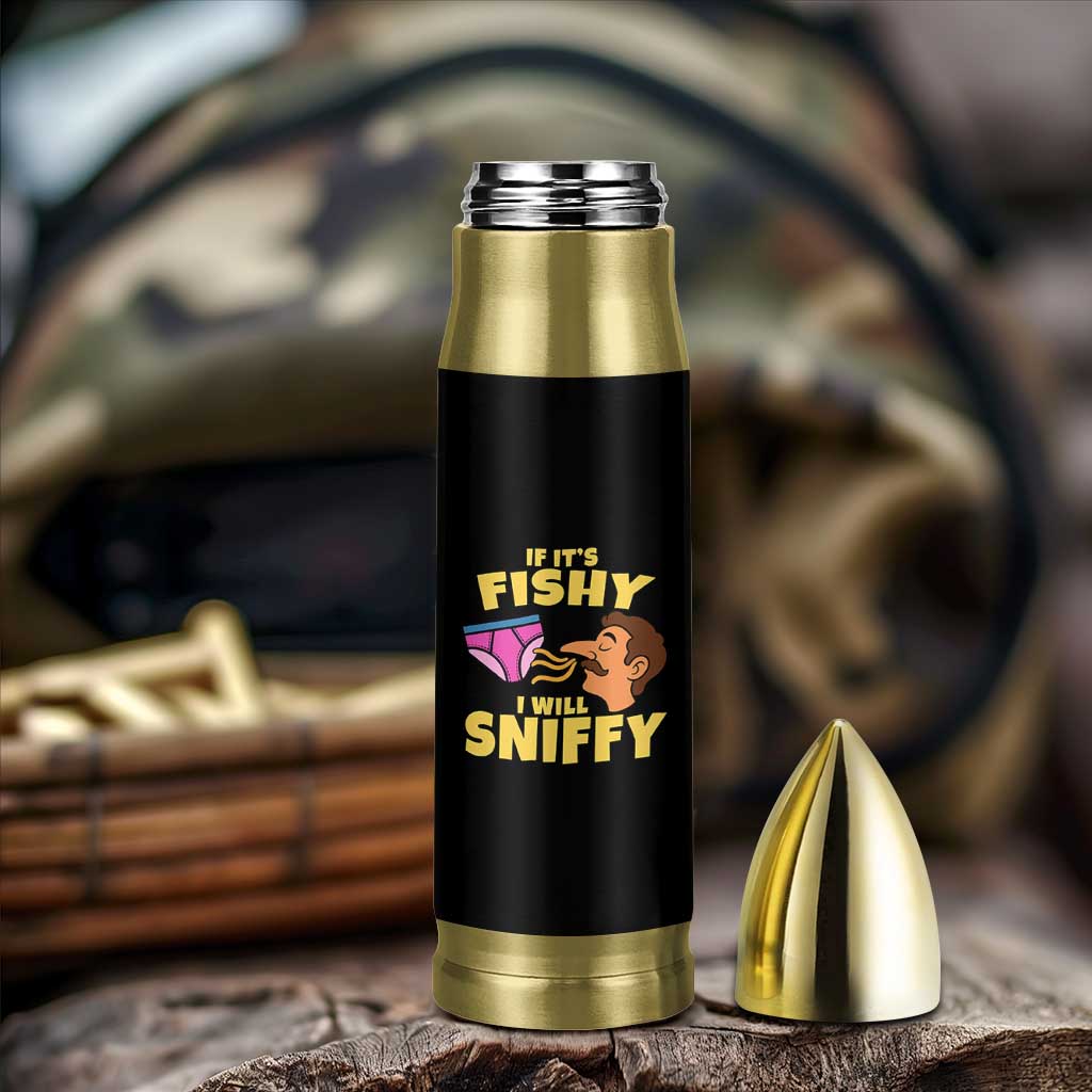Funny Adult Humor Underwear Sniff Graphic Bullet Tumbler If It is Fishy I Will Sniffy Innuendo Absurdist Meme
