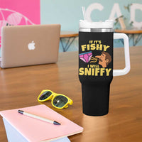 Funny Adult Humor Underwear Sniff Graphic Tumbler With Handle If It is Fishy I Will Sniffy Innuendo Absurdist Meme