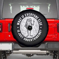 Funny Vintage Relaxed Frog Drinking Coffee Meme Spare Tire Cover Wish I Lacked Critical Thinking Skills You All Seem So Happy