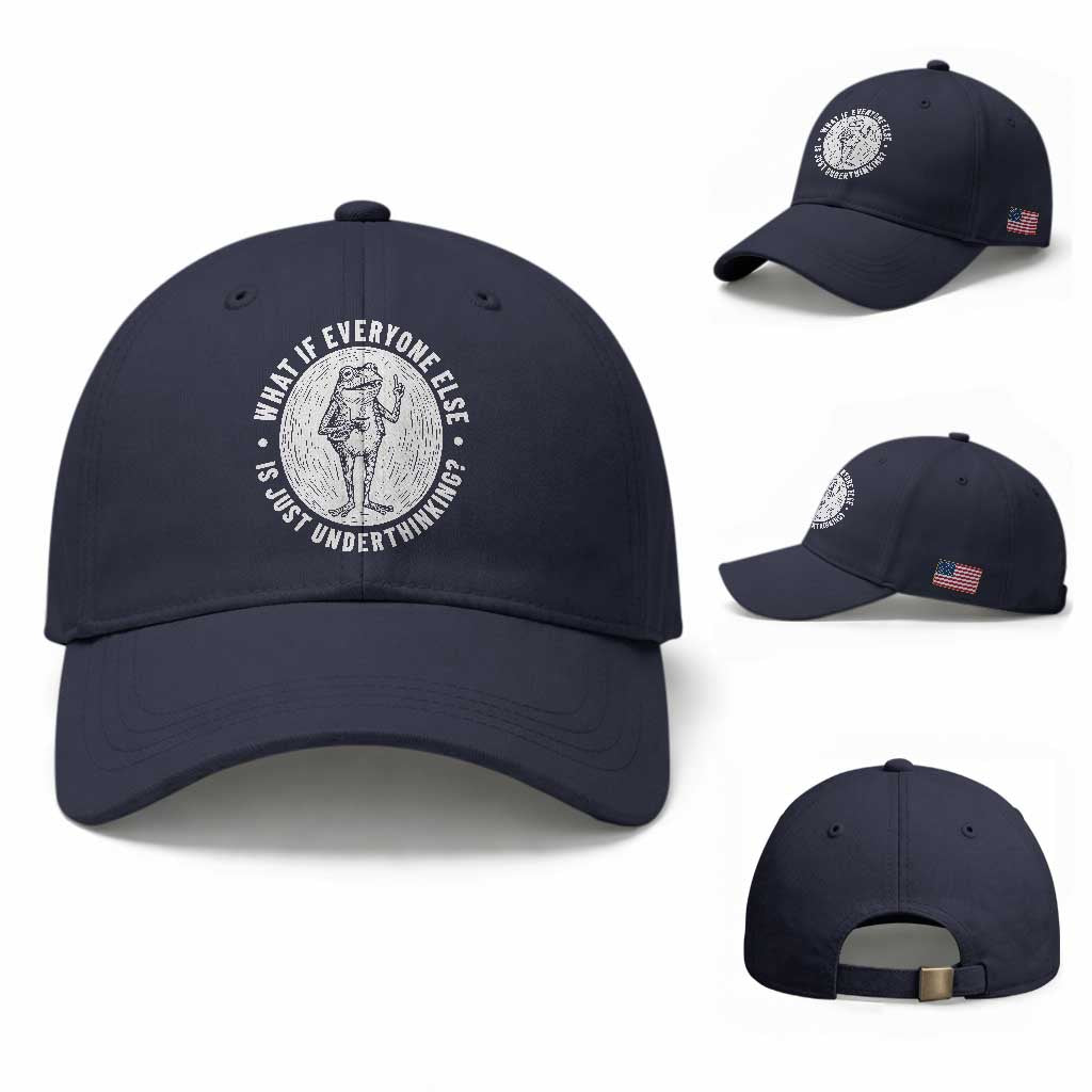 Funny Vintage Relaxed Frog Drinking Coffee Meme Baseball Cap Wish I Lacked Critical Thinking Skills You All Seem So Happy