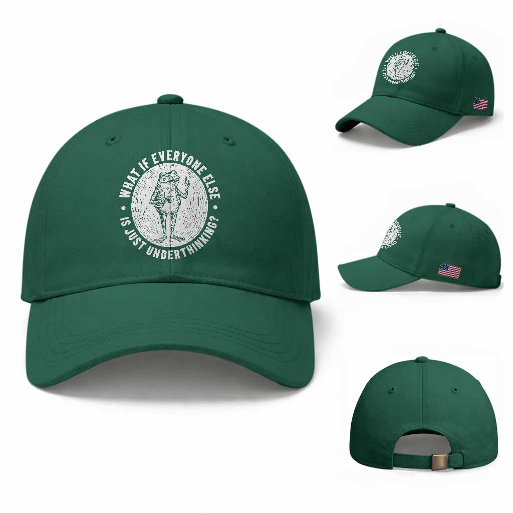 Funny Vintage Relaxed Frog Drinking Coffee Meme Baseball Cap Wish I Lacked Critical Thinking Skills You All Seem So Happy