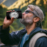 Funny Vintage Relaxed Frog Drinking Coffee Meme 4 in 1 Can Cooler Tumbler Wish I Lacked Critical Thinking Skills You All Seem So Happy