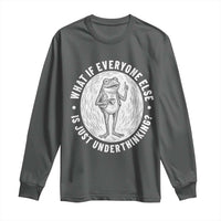 Funny Vintage Relaxed Frog Drinking Coffee Meme Long Sleeve Shirt Wish I Lacked Critical Thinking Skills You All Seem So Happy